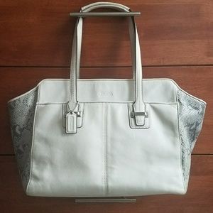 Large coach snakeskin bag!